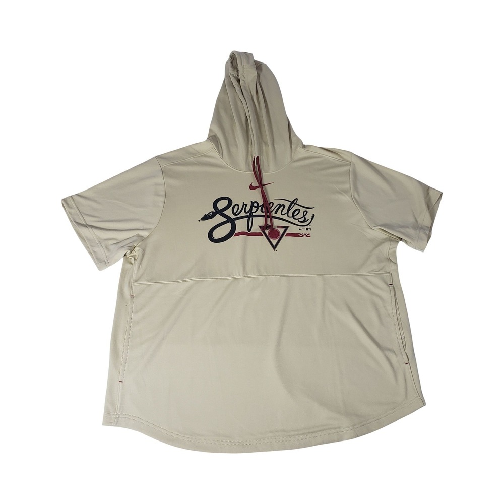 Nike Arizona Diamondbacks Serpientes City Connect Short Sleeve Hoodie XL Tan